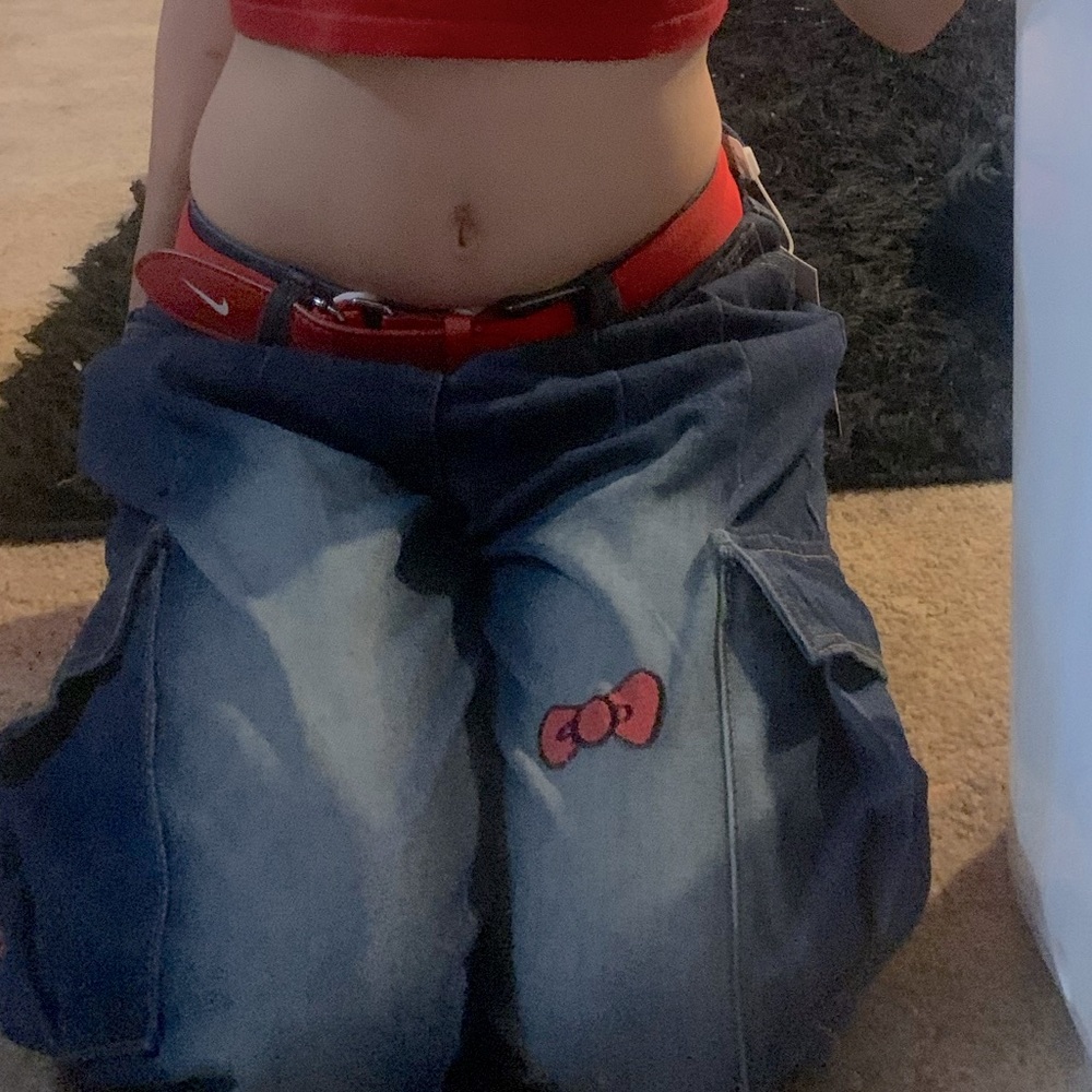 Y2k size medium and large authentic hello kitty jeans💗💗